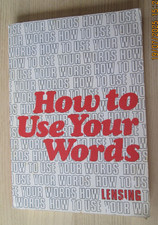 How to use words
