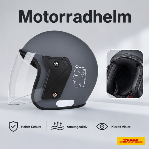 62cm motorradhelm retro - 55-62cm,