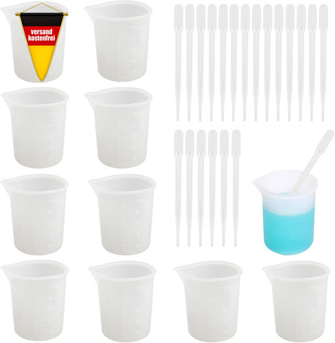 Silikon messbecher 100ml set - messbecher,