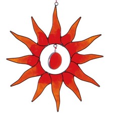 Mobile "Sonne" rot ca. 21 cm Feng Shui Tipp Energie Suncatcher Fensterschmuck