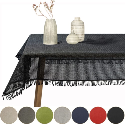 Gartentischdecke mit fransen - mit,