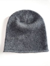 H&M CASHMERE MÜTZE MUETZE BEANIE IN DUNKEL GRAU NEU