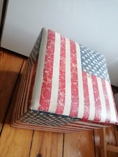 Hocker Sitzbank Rot Weiß Blau USA