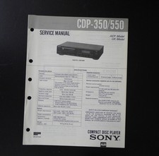 Original Sony CDP-350/550 CD-Player/Wechsler Service Manual S26