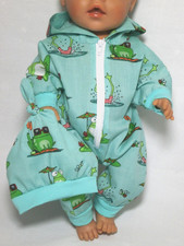 Puppenkleidung  Kombi Set Spielanzug Schlafanzug Overall Re born  Baby 43cm-46cm