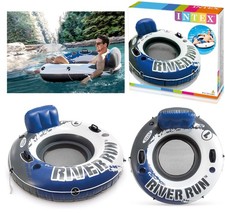 Intex River Run - XXL Schwimmring Schwimmreifen Luftmatratze Badeinsel - Blau