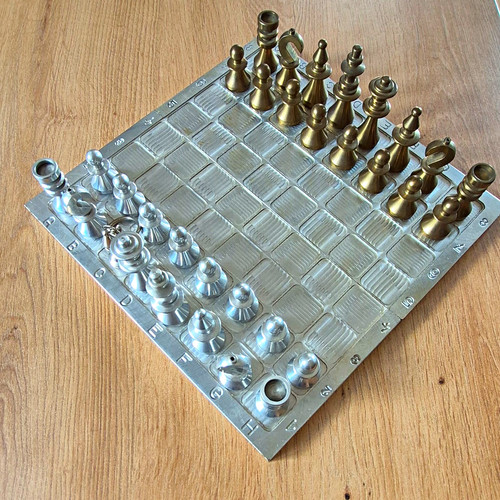 Metall schachspiel mit - metall-schachspiel,