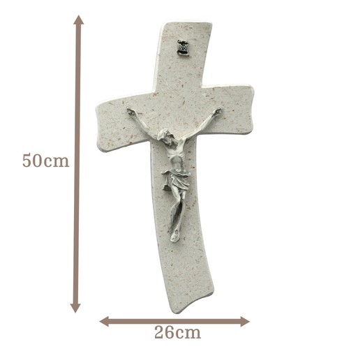 Gebogenes wandkreuz cm - 50,