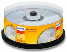 100 Philips Rohlinge CD-R 90Min 800MB Spindel