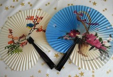 2 Stück China Fächer Papier mit Druck klappbar