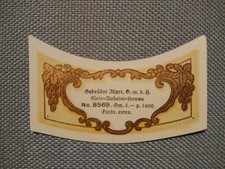 Vintage Wine Label Bottle Neck