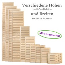 Lamellentür unbehandelt natur offene Lamellentüren Schranktür Kiefernholz