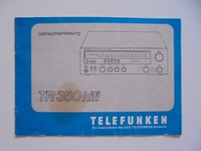 Telefunken TR 350  hi fi, Receiver Bedienungsanleitung