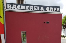 Schriftzug BÄCKEREI & CAFE, Metall aus Bäckereiauflösung, ca. 5 Meter, gebraucht