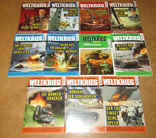 13 Weltkrieg Kriegserlebnisse, 11 Romanhefte, Ausgaben- und Serienmischung zh084