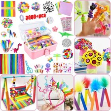 Bastelbox 3000+Pcs Bastelset Für Kinder Bastelmaterial Set,Bastelkoffer Gehören
