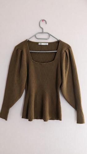 Zara ribbed strickoberteil - zara,