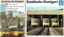 2 Prospekte SSB Stadtbahn Stuttgart 1988 neue Stadtbahnwagen 1990 Württemberg