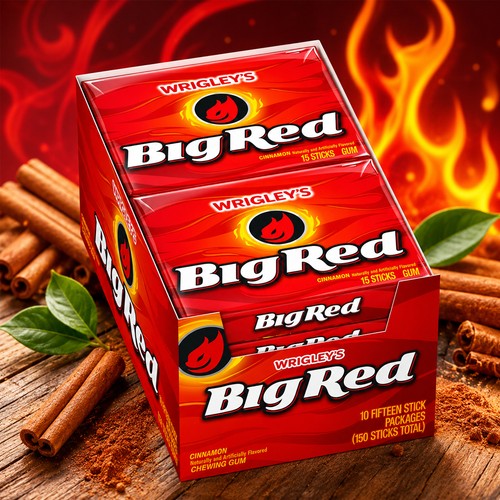 Wrigley big red cinnamon gum - red,