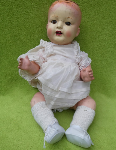 Antike baby puppe - antike,