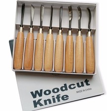 8× Schnitz Werkzeug Set Beitel Holz Bearbeitung Schnitzeisen Satz Schnitzmesser