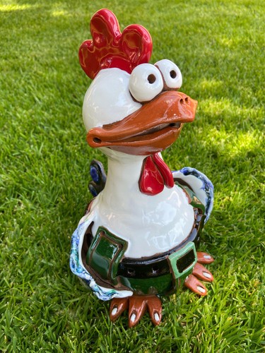 Hahn keramik huhn heckengucker - huhn,