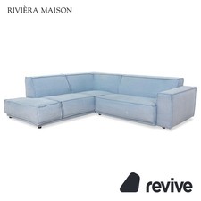 Rivera Maison Jagger Stoff Ecksofa Hellblau Sofa Couch