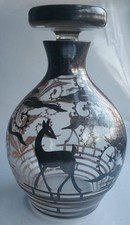 Karaffe Wiener Jugendstil Silber Overlay