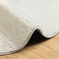 Teppich 160x230 cm Creme flauschig rutschfest Wohnzimmer weich modern