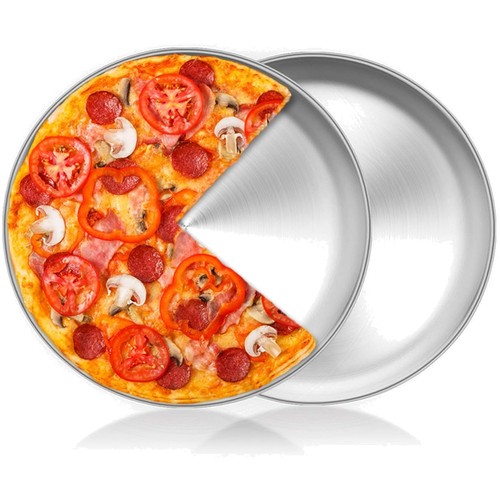 Pizzablech 30cm edelstahl - 30cm, rund