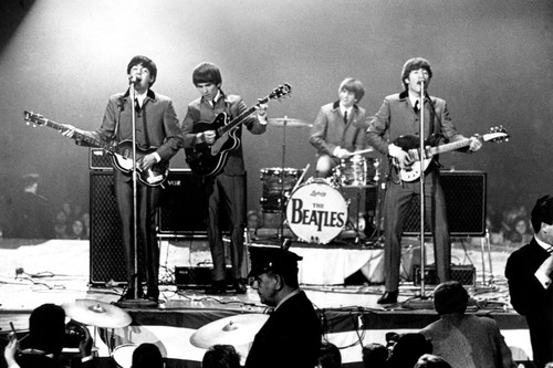 The beatles live - beatles, poster