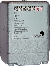 Braun Ölzähler HZ 5 Heizölzähler Öl Zähler NEU 7-400kW HZ5 Heizung Brenner 