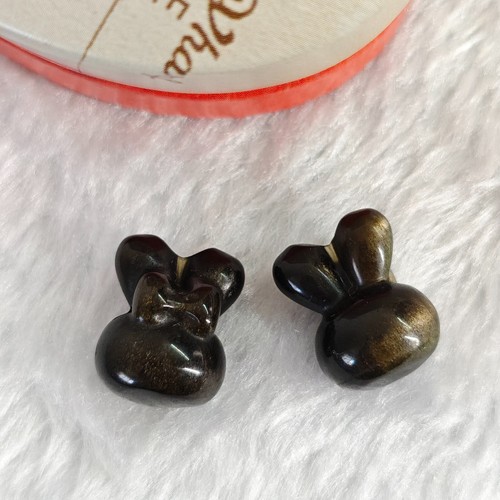 Natur gold obsidian hase - +natur+,