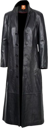 Trenchcoat leder staubmantel - leder,