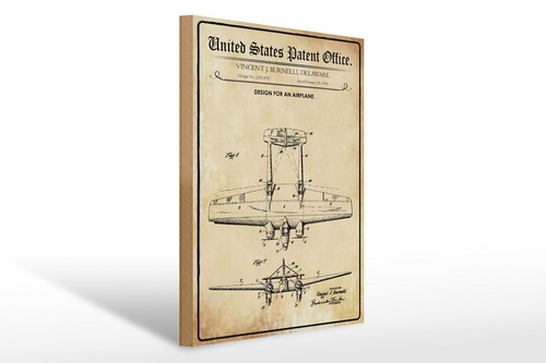 Holzschild patent 30x40 - patent, cm