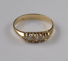 Memory Eternity Ring 0.22 Carat Diamant Brillant 750 Gold Antik Neu wertig