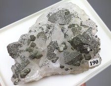 Pyrit auf Calcit - Ramsbeck, Sauerland (ex R. Baade)