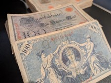 200 x Reichsmark Banknote 100 (rote und grüne Nummern, 1908, 1903