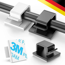 Auto Kabelhalter selbstklebend 5mm 3M schwarz, weiß Kabel Clip KFZ Büro Clips