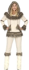 Deluxe Kostüm Eskimo Damen in