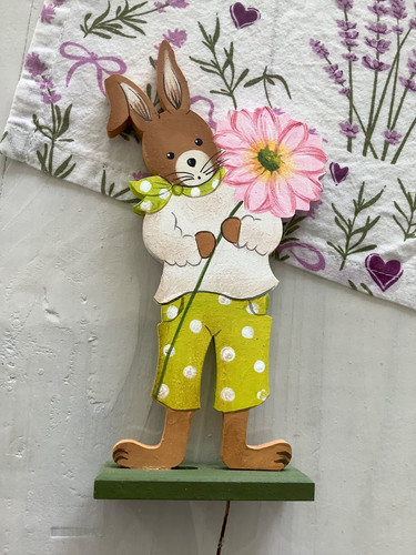 Hase mit blumen - hase,