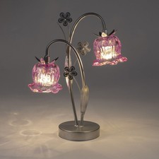 LED Lampe Blume mit 2 Blüten