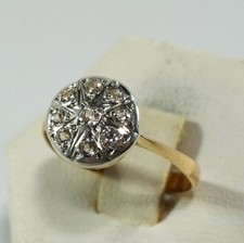 russischer Ring 583 Rotgold mit synthetischen YAG 0,54 ct. um 1980 / CU 288(50)