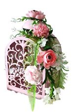 Laterne Blumengesteck rosa