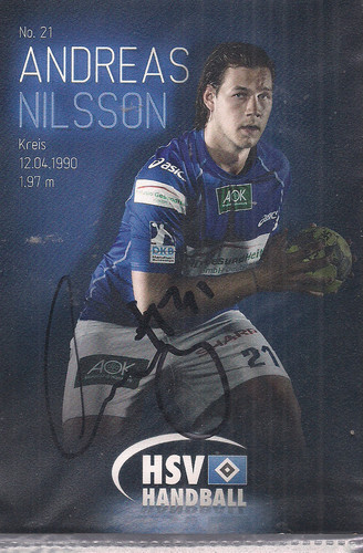Autogramm andreas nilsson - andreas,