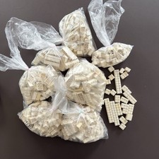 LEGO Basissteine Konvolut  weiß 540 Stk. sortiert 2x2, 2x3, 2x4,2x6, 2x8, 2x10