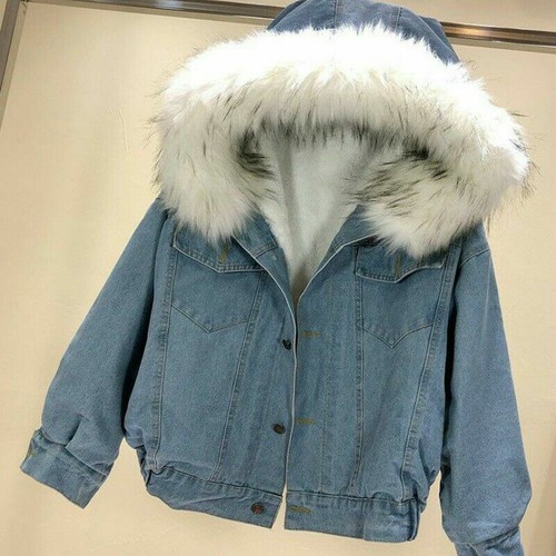 Damen fleecefutter jeansjacke - fleecefutter,