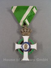 144659: Sachsen Albrechts Orden Ritterkreuz 1.Klasse mit Krone, 1901-1918 Silber