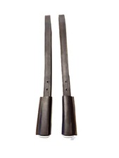 Paar Englische Steigbügelriemen mit 2,5 cm Breite - Farbe -  Schwarz / Dunkelbra