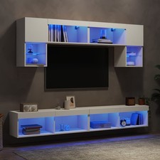 Wohnwand mit led beleuchtung - wohnwand,